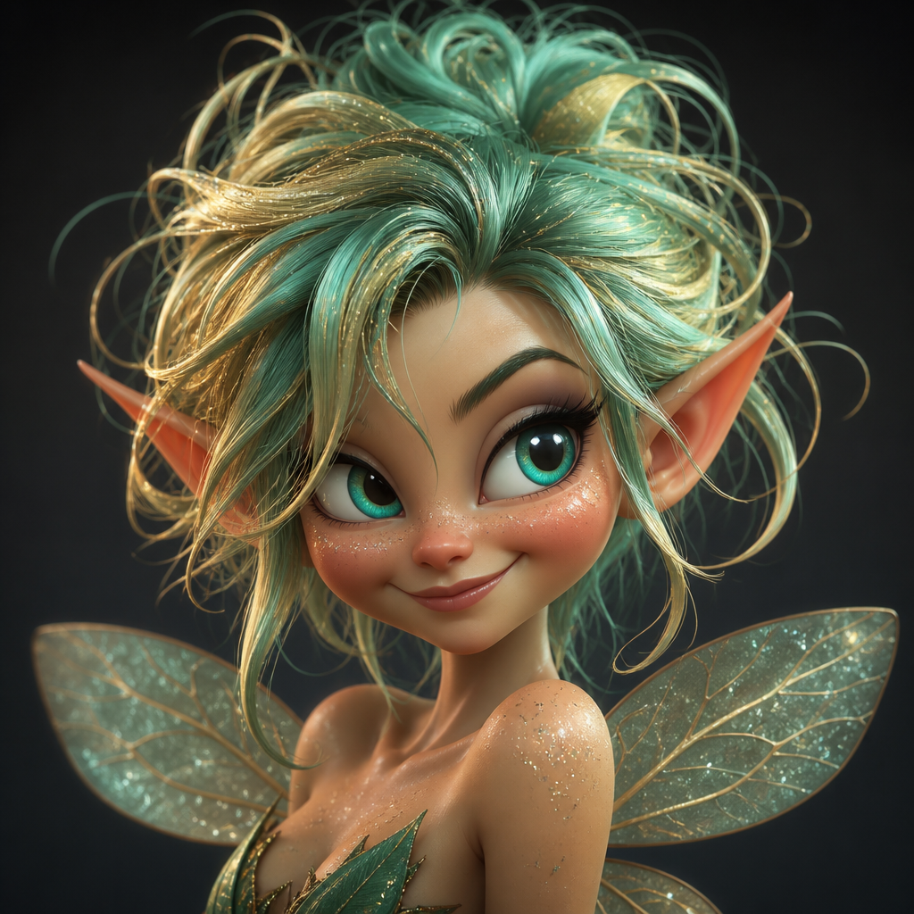 Tiên AI voice cartoon portrait