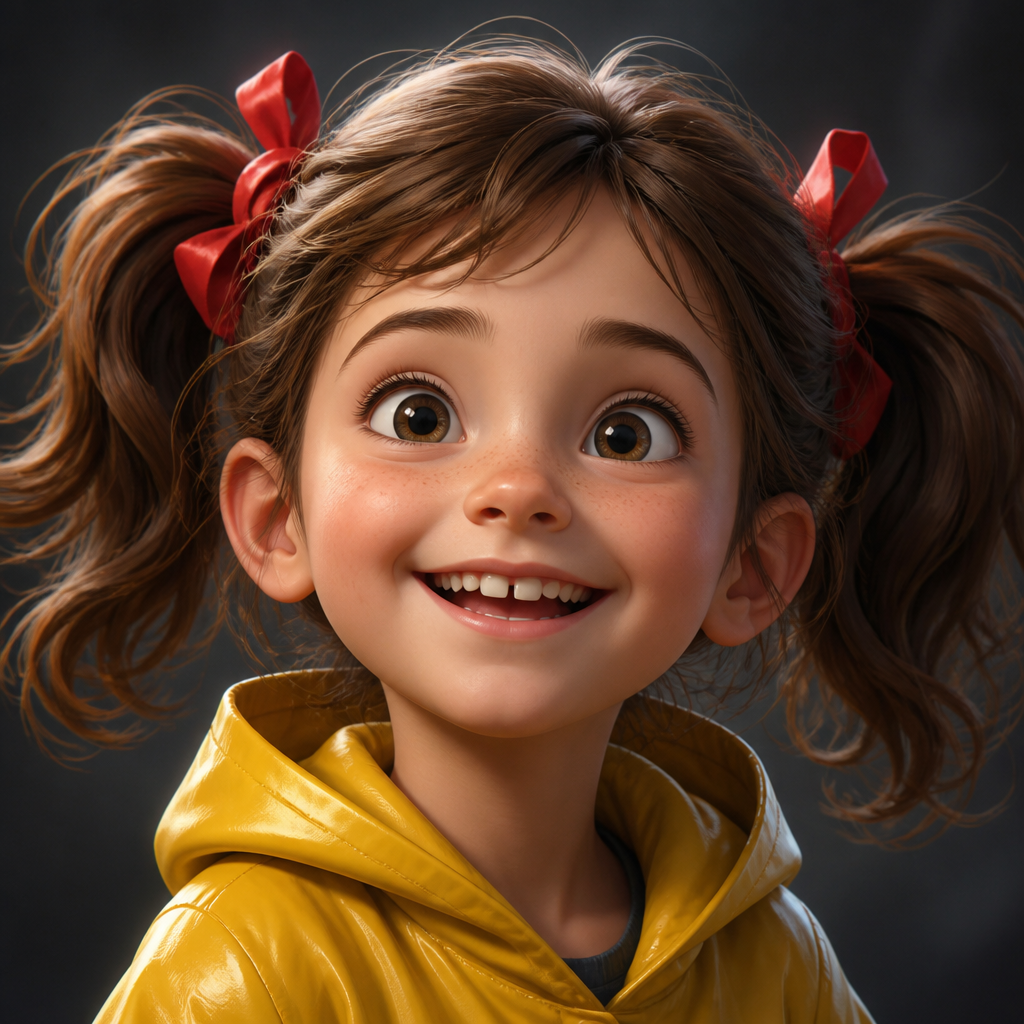 Trẻ Em AI voice cartoon portrait