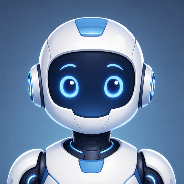 Robot AI voice cartoon portrait