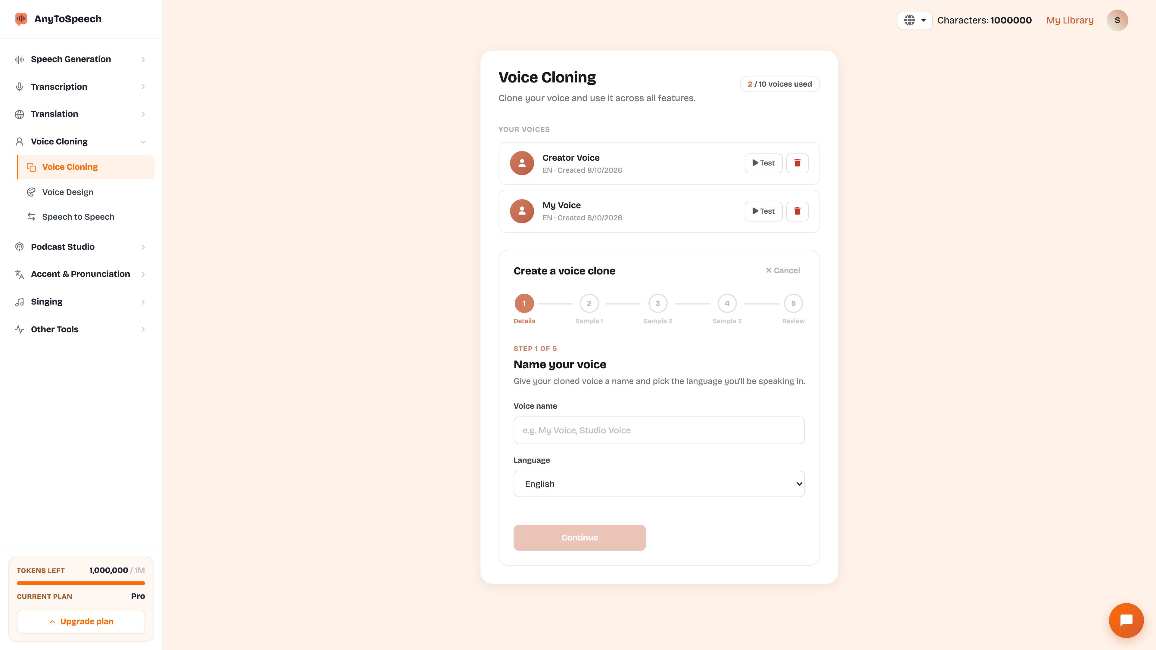 Voice cloning