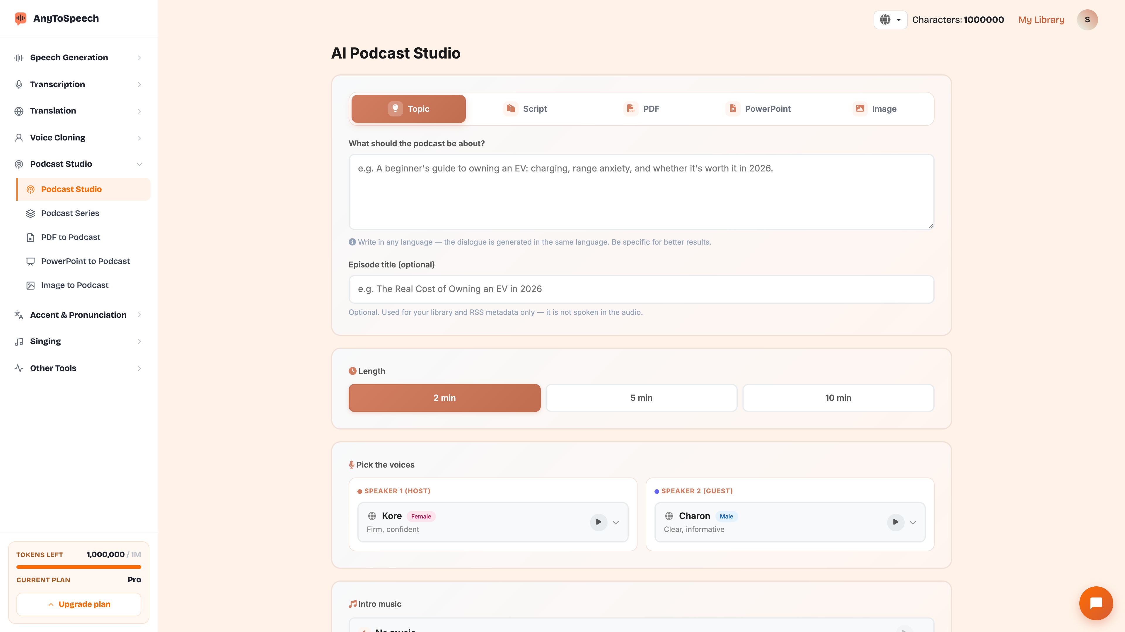 Podcast generation